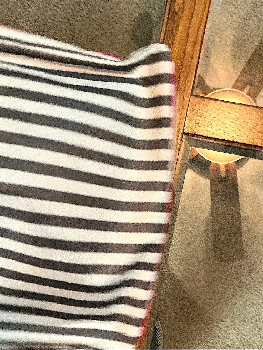 Thirty-One Thermal Tote Striped Pink & Black